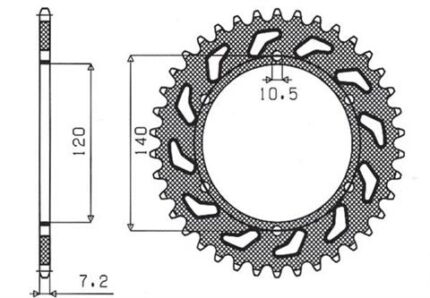 Звезда Sunstar 4529-40 аналог JTR498.40