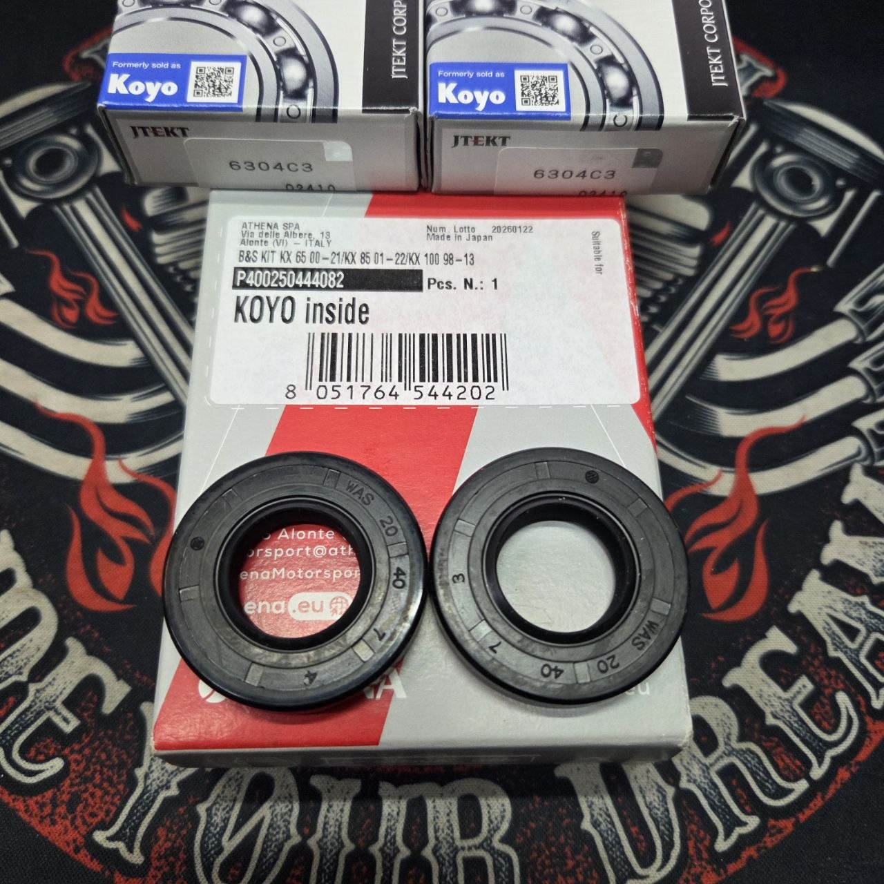 b28a1ac802f6a19cf3c154ec494c6c69.jpg Подшипники коленвала Athena P400250444082 Kawasaki KX 60/65 94-25, KX 80/85 96-25, KX 100 '98-13 аналог AllBalls 24-1006