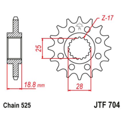 Звезда JT JTF704.16RB