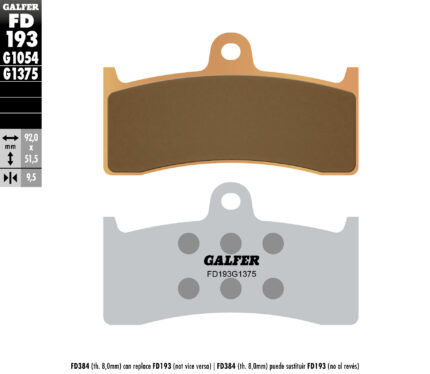 Тормозные колодки Galfer FD193G1375 FA249