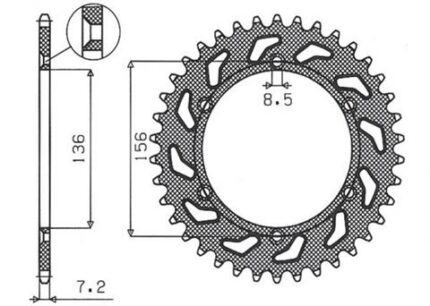 Звезда Sunstar 4628-41 аналог JTR1791.41
