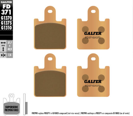 Тормозные колодки Galfer FD371G1370 FA417/4