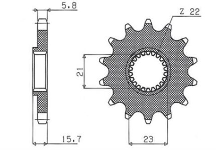 Звезда Sunstar 372.15 аналог JTF1577.15