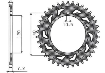 Звезда Sunstar 4499-43 аналог JTR1792.43